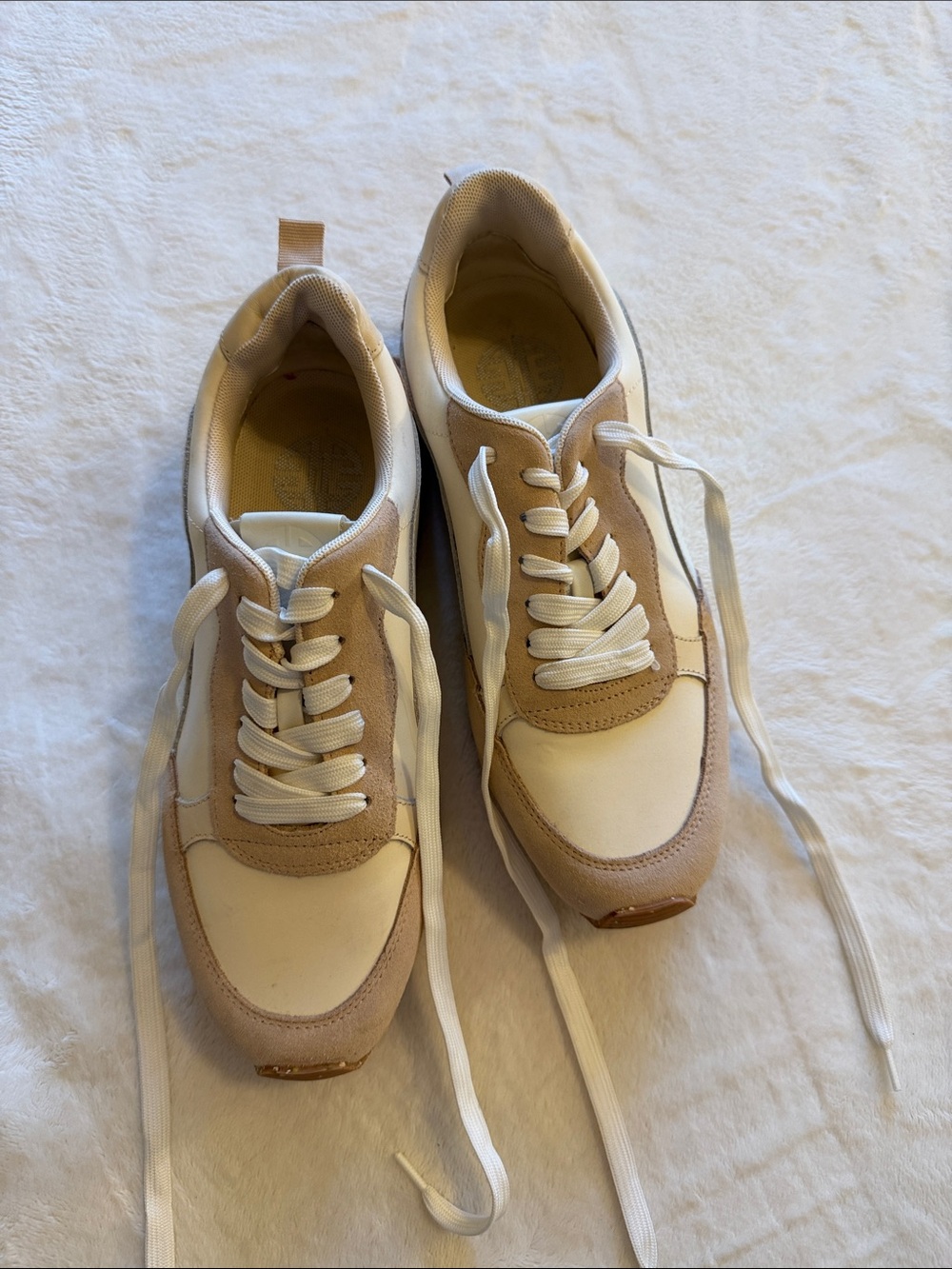 ANTONIO MELANI Beige and White Women's Sneakers